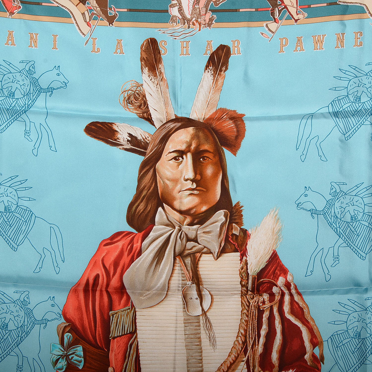 Hermes Silk Pani La Shar Pawnee Scarf 90 1 of 5