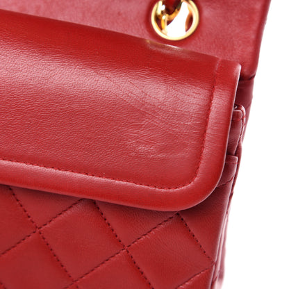 Chanel Lambskin Quilted Medium Double Flap Red 9 of 13