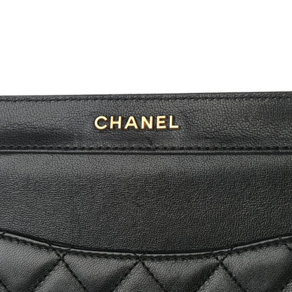 Chanel Lambskin Quilted Curved Flap Black 16 of 17