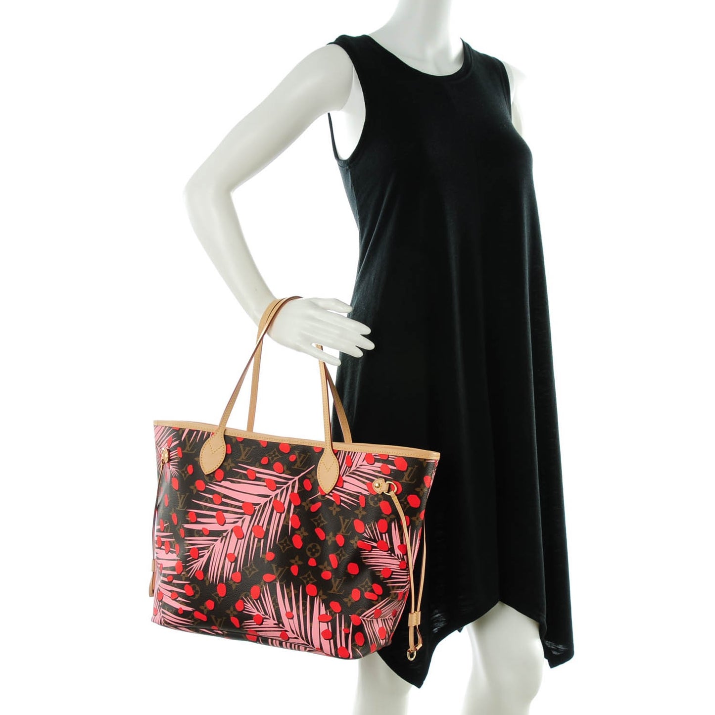 Monogram Jungle Dots Neo Neverfull MM Sugar Pink Poppy