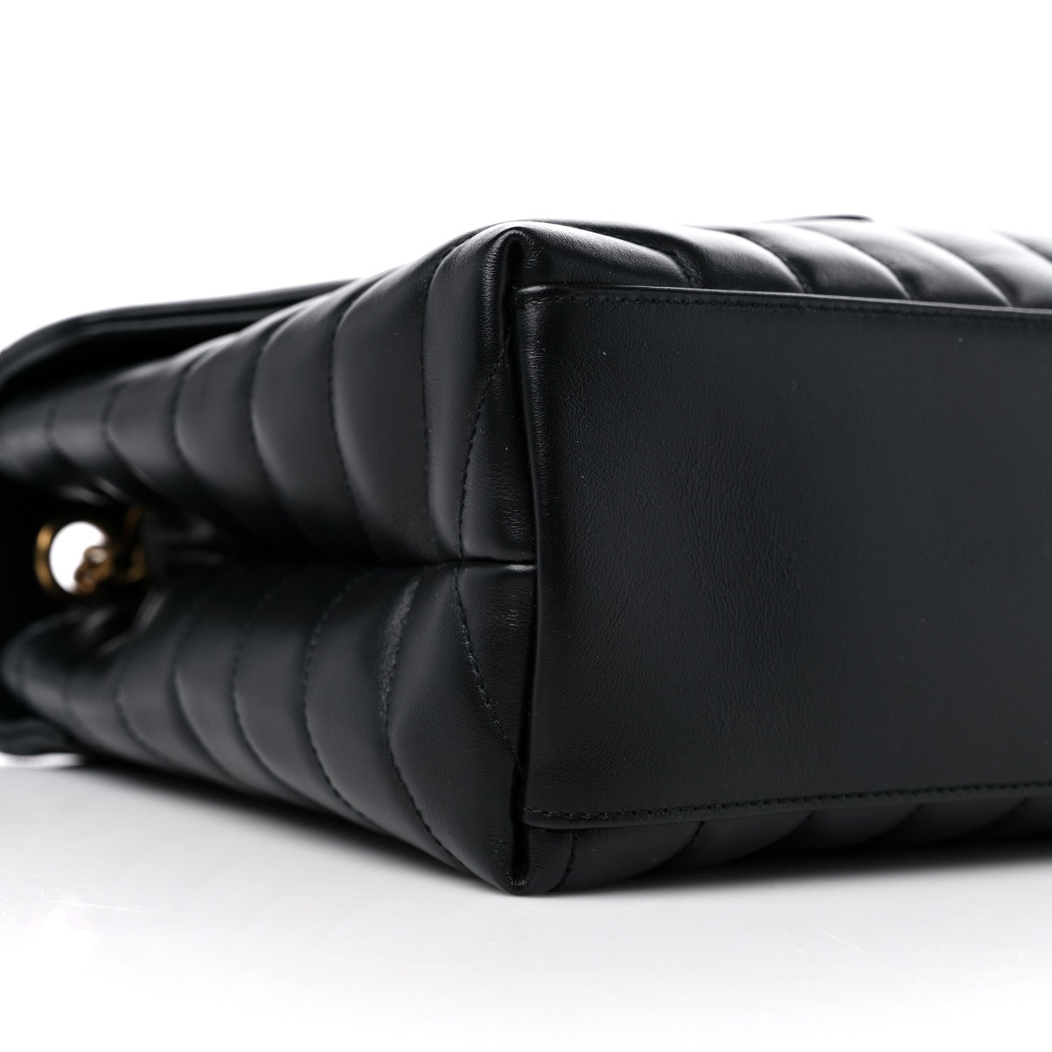 Saint Laurent Calfskin Y Quilted Monogram Medium Loulou Chain Satchel Black 8 of 9