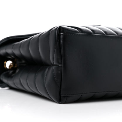 Saint Laurent Calfskin Y Quilted Monogram Medium Loulou Chain Satchel Black 8 of 9