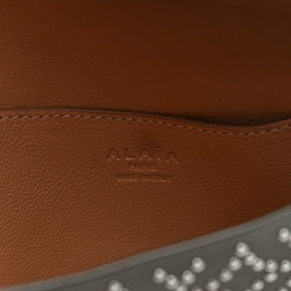 Alaia Calfskin Arabesque Studded Small Louise Envelope Clutch Olive 6 of 6