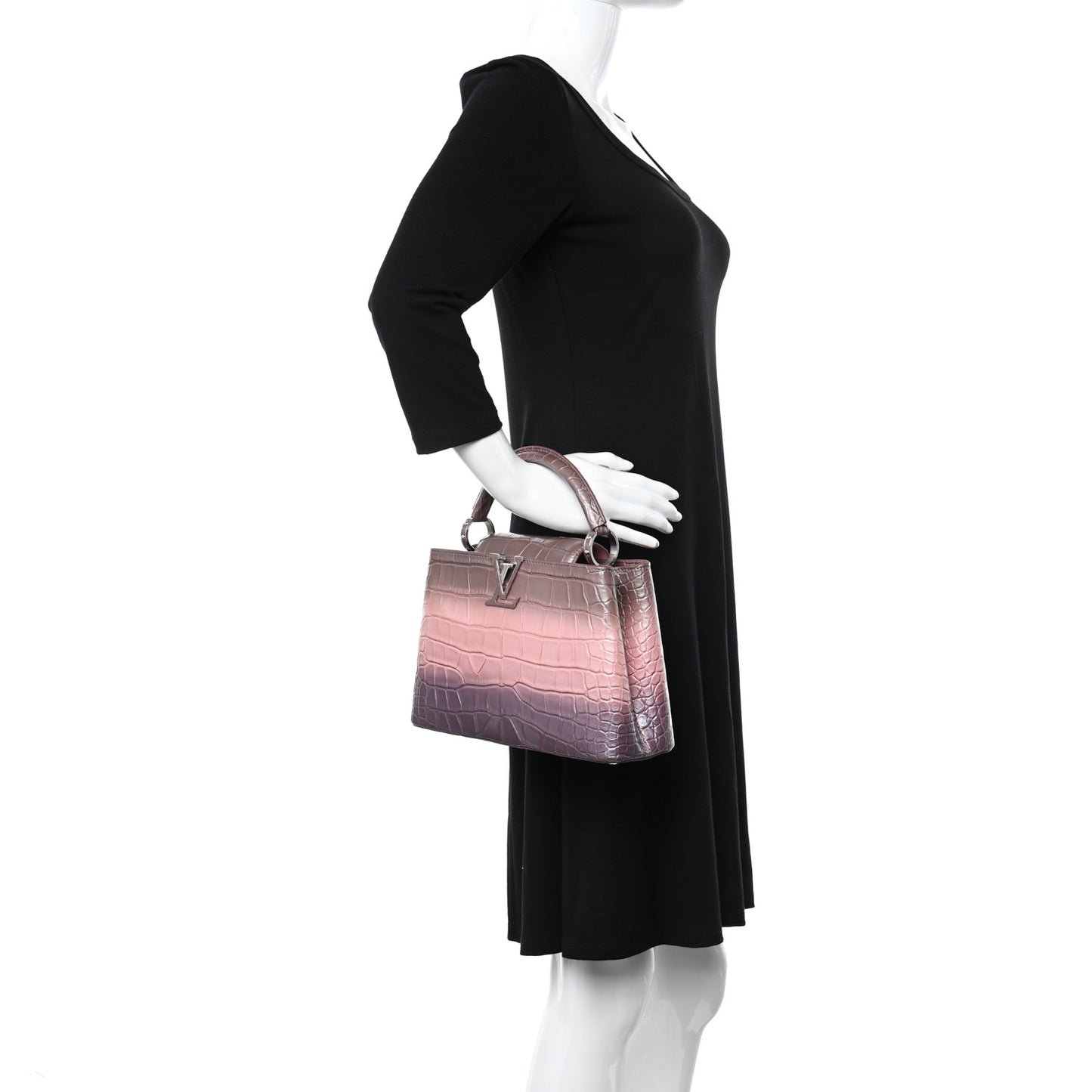 Crocodile Ombre Mini Capucines Pink