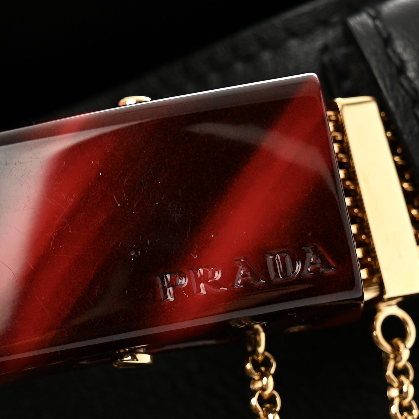 Calfskin Buckle Bag With Jeweled Belt Black