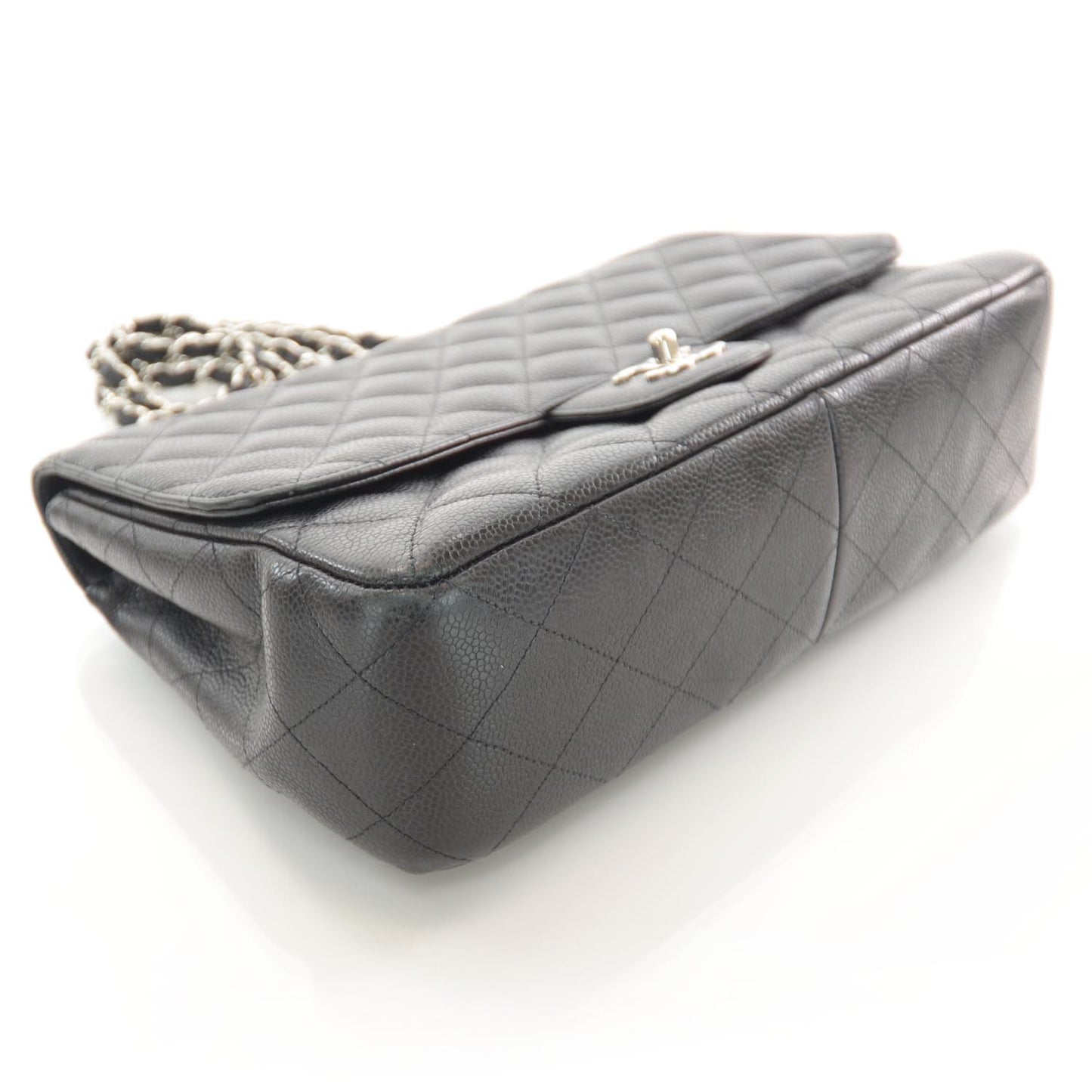 Caviar Jumbo Single Flap Black