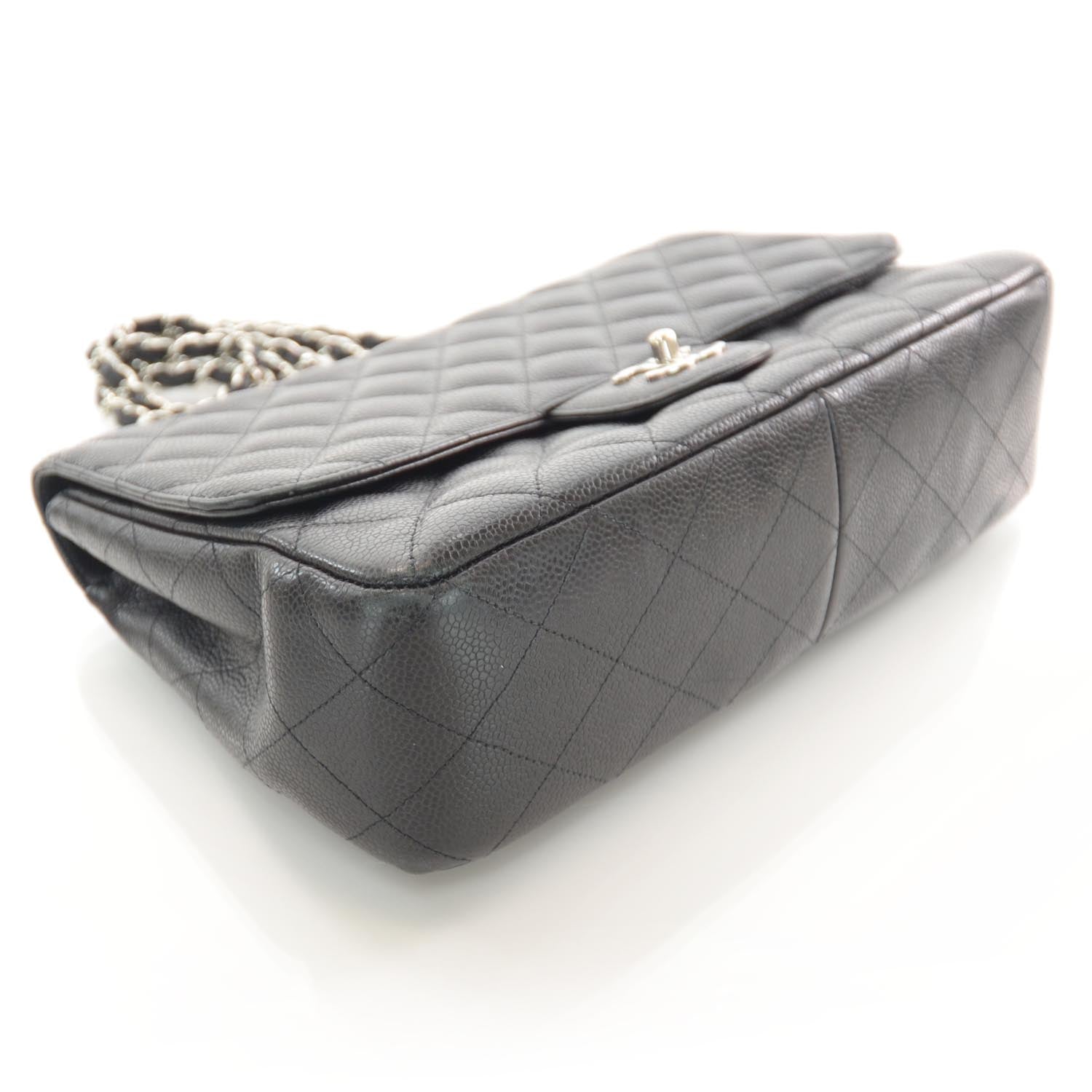 Chanel Caviar Jumbo Single Flap Black 4 of 10