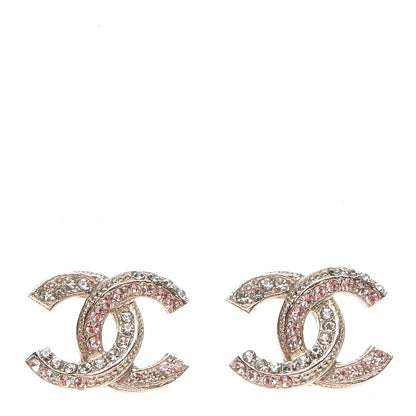 Chanel Crystal CC Earrings Silver 1 of 5