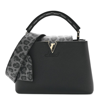 Louis Vuitton Taurillon Capucines Leopard BB Black 1 of 10