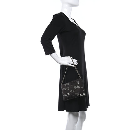 Chanel Canvas Coco ID Chain Clutch Black 2 of 9
