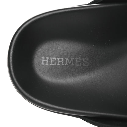 Hermes Suede Calfskin Go Mules 38.5 Black 9 of 11