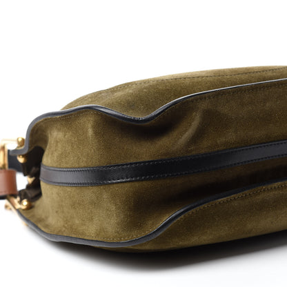 Chloe Calfskin Suede Small Hayley Hobo Eucalyptus 6 of 10