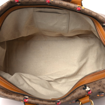 Gucci X DISNEY Mini Vintage GG Supreme Monogram Mickey Mouse Medium Carry-On Duffle Bag Beige Vintage Sun Oil 5 of 10