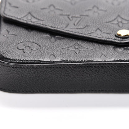 Louis Vuitton Empreinte Pochette Felicie Chain Wallet Black 10 of 11