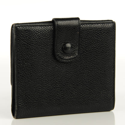 Chanel Caviar Timeless CC Compact French Wallet Black 3 of 7