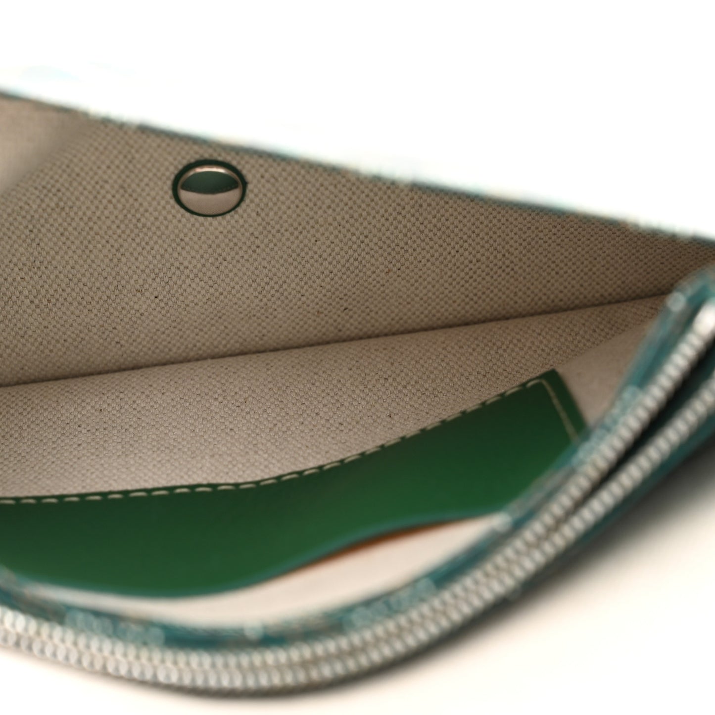 Goyardine Plumet Wallet Clutch Green