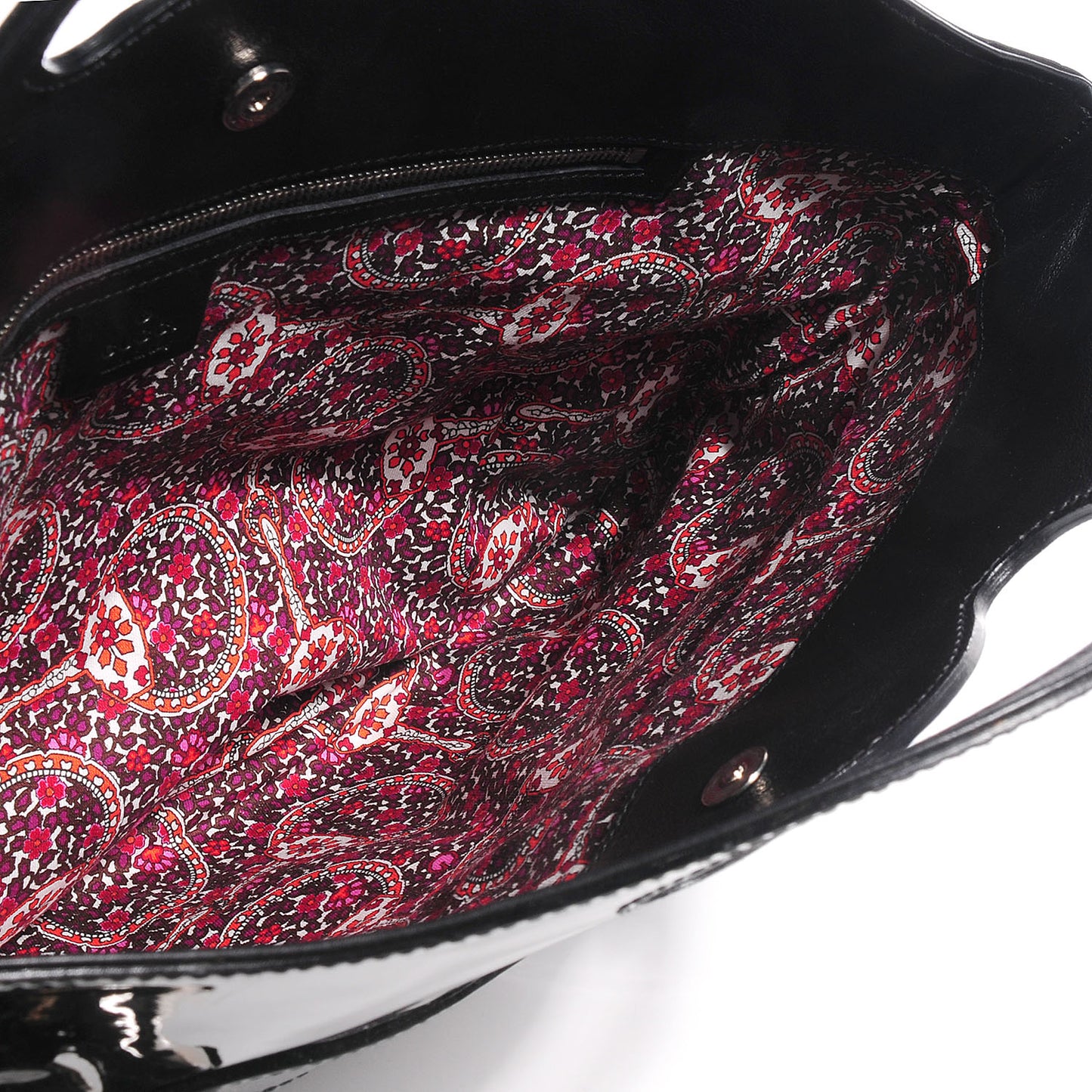 Patent Romy Medium Tote Black