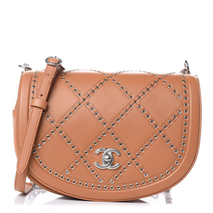 Chanel Calfskin Coco Eyelets Small Flap Bag Camel 1 of 10