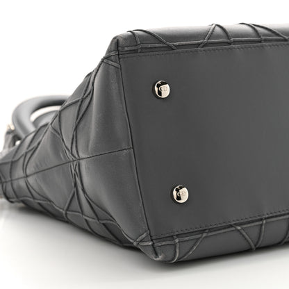 Christian Dior Lambskin Cannage Medium Granville Tote dARK Grey 9 of 14