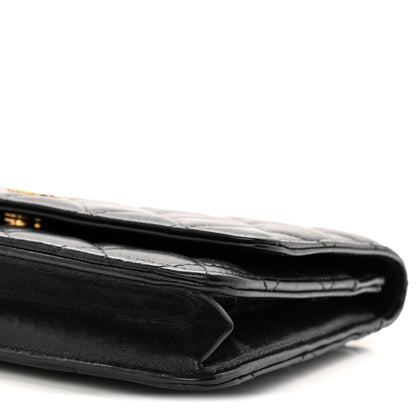 Chanel Lambskin Quilted Wallet On Chain WOC Black 11 of 12