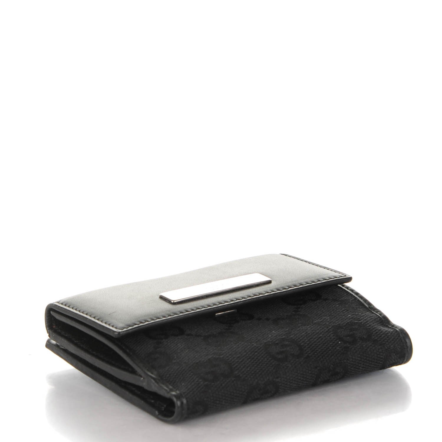 Gucci Monogram French Flap Wallet Black 4 of 7