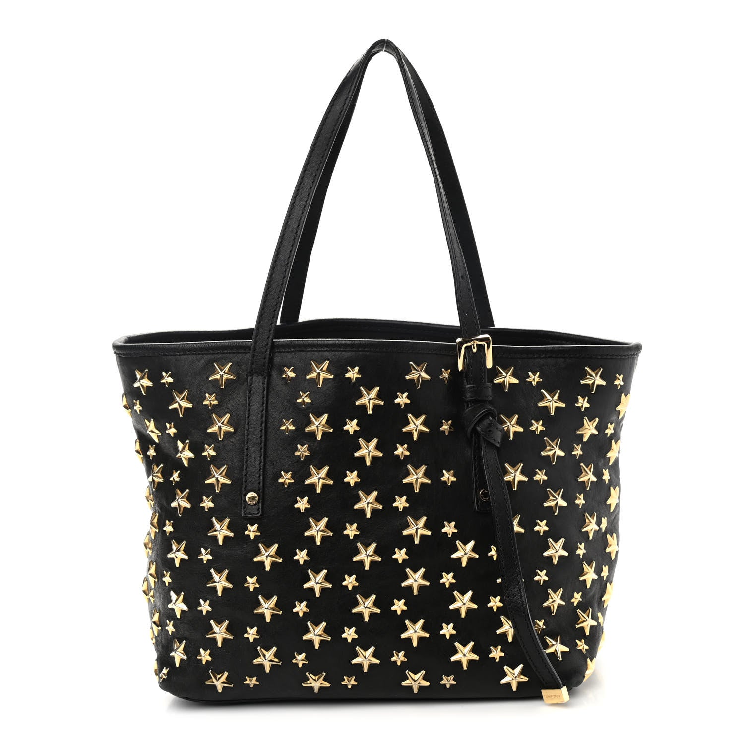 Jimmy Choo Calfskin Sasha Star Studded Tote Black 1 of 9