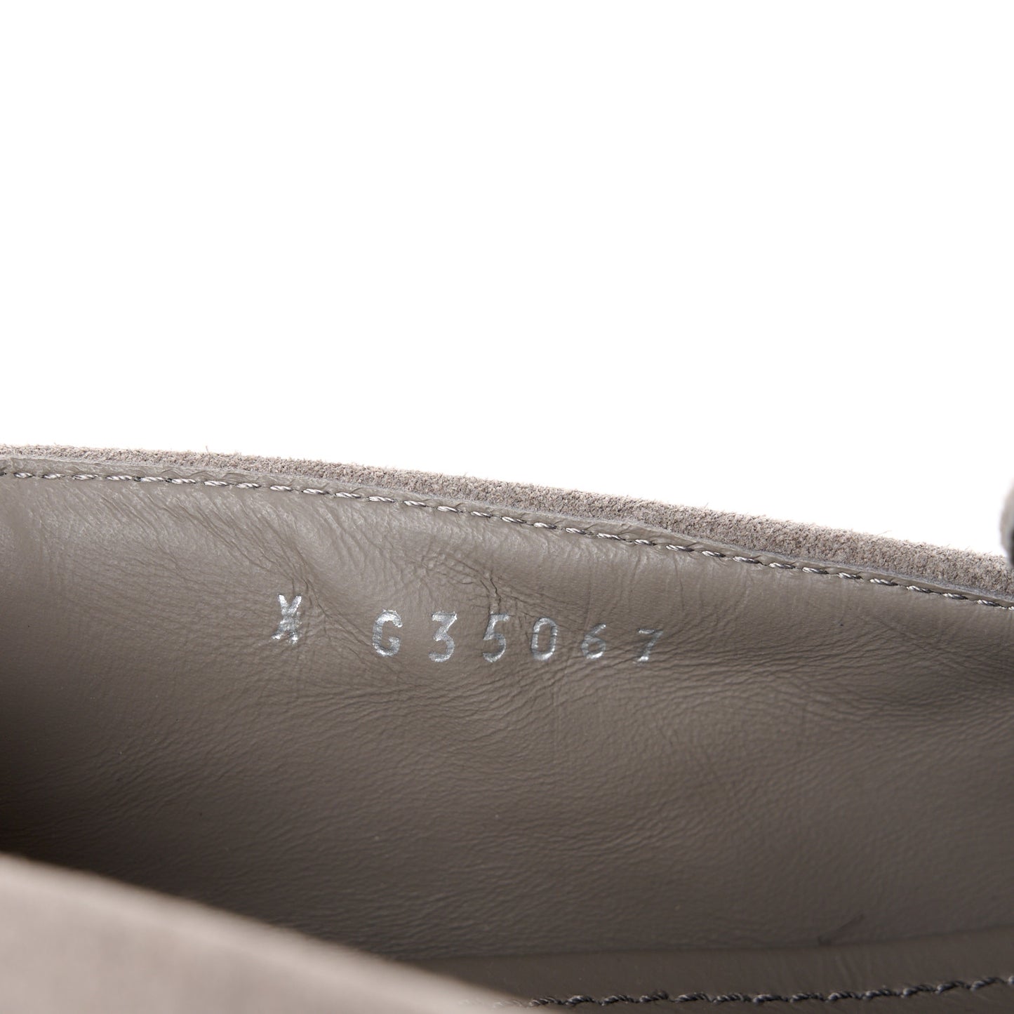 Suede Calfskin CC Chain Mocassin Loafers 40 Grey
