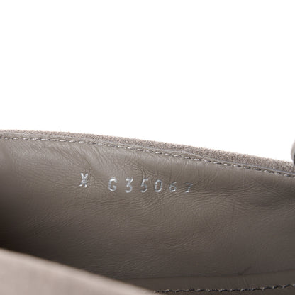 Chanel Suede Calfskin CC Chain Mocassin Loafers 40 Grey 9 of 10