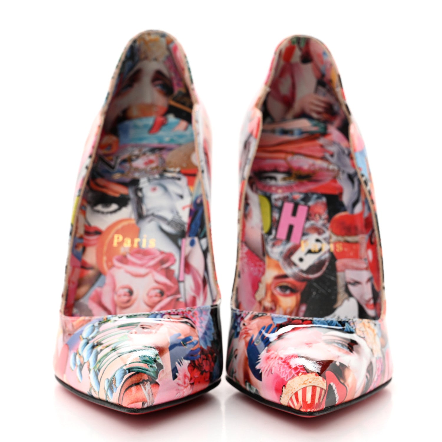 Christian Louboutin Patent Graphic Love Hot Chick 100 Pumps 36 Multicolor 2 of 9
