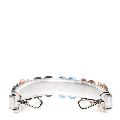 Fendi Vitello Catalan Mirror Flowerland Studded Mini Strap You Argento Multicolor 2 of 4