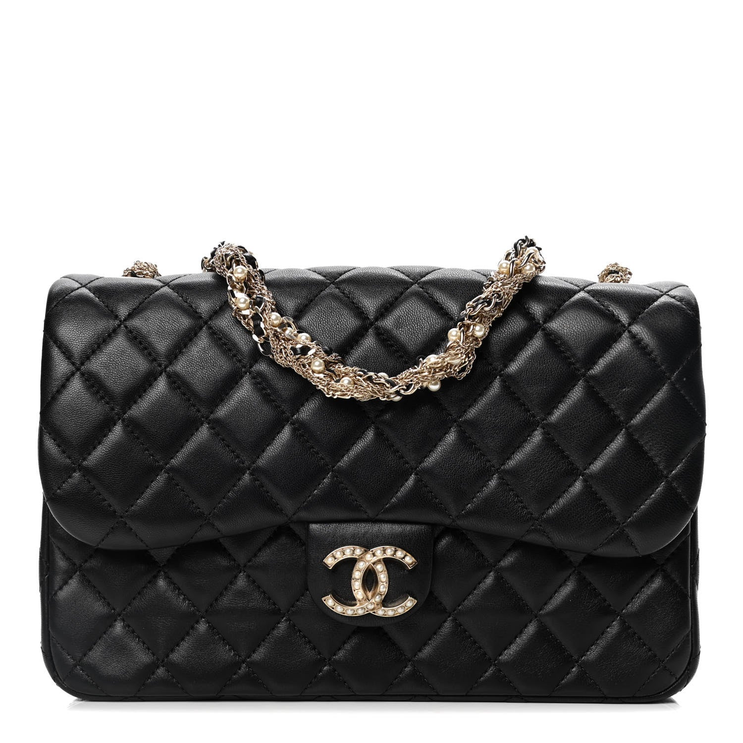 Chanel Lambskin Medium Westminster Pearl Flap Black 1 of 6