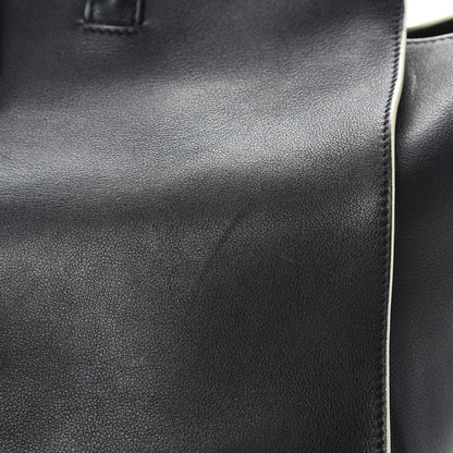Saint Laurent Calfskin Small Monogram Downtown Cabas Black White 13 of 17