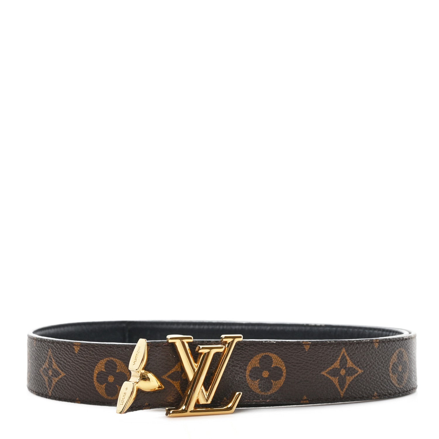 Louis Vuitton Calfskin Monogram 30mm Pretty LV Reversible Belt 85 34 Black 5 of 5