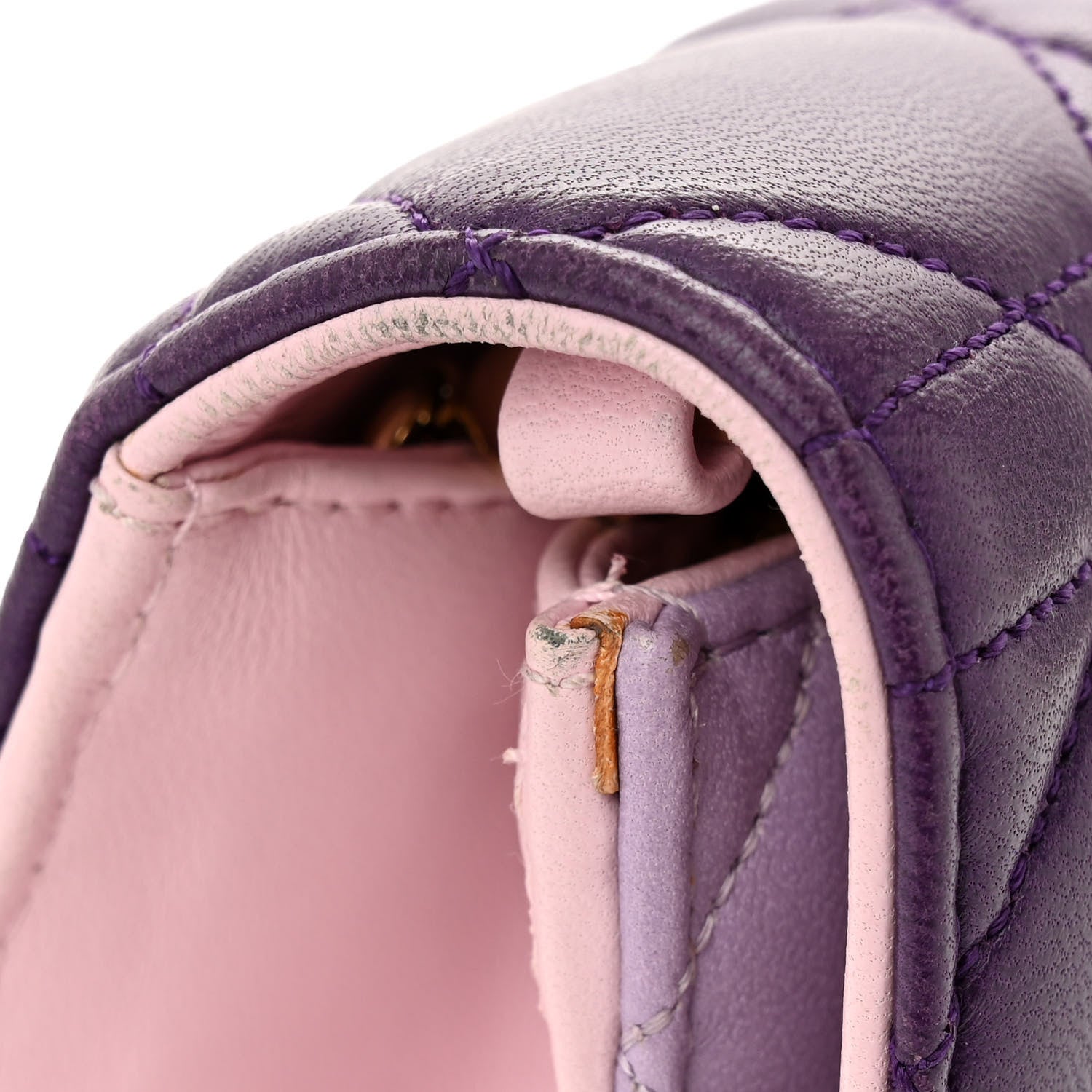 Christian Dior Lambskin Cannage Miss Dior Promenade Pouch Purple Multicolor 12 of 14