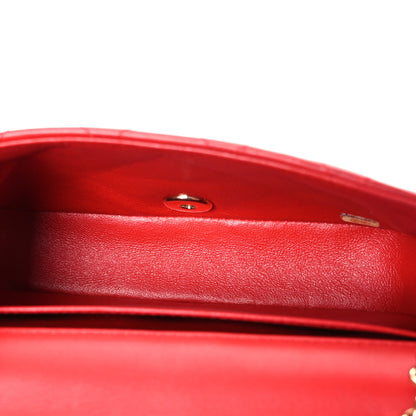 Chanel Lambskin Quilted Extra Mini V For Victory Flap Red 5 of 10