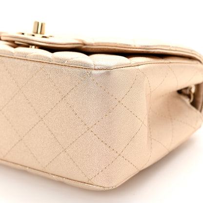 Chanel Metallic Lambskin Quilted Mini Square Flap Gold 10 of 10