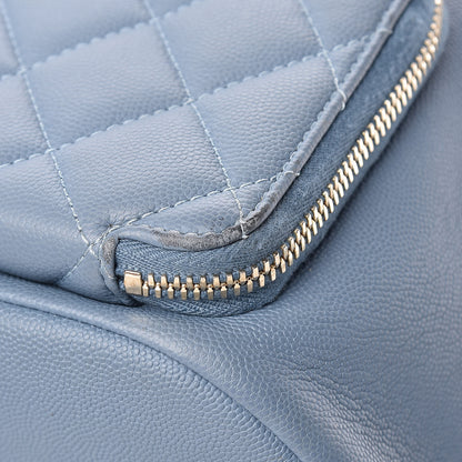 Chanel Caviar Quilted Business Affinity Backpack Light Blue 13 of 14