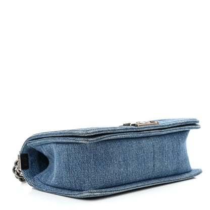 Chanel Denim Quilted Medium Boy Flap Blue 4 of 10