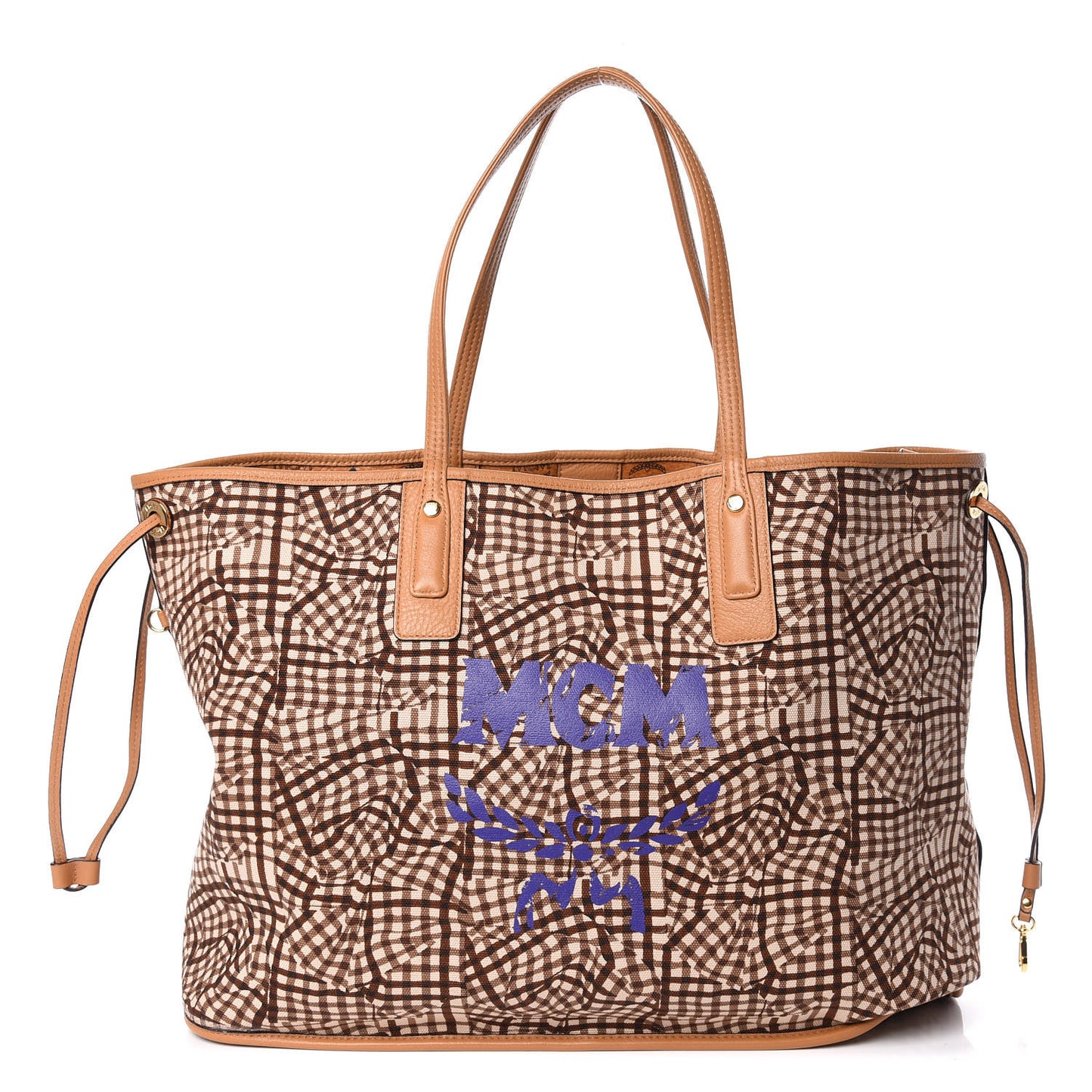 Visetos Large Liz Reversible Shopper Tote Cognac