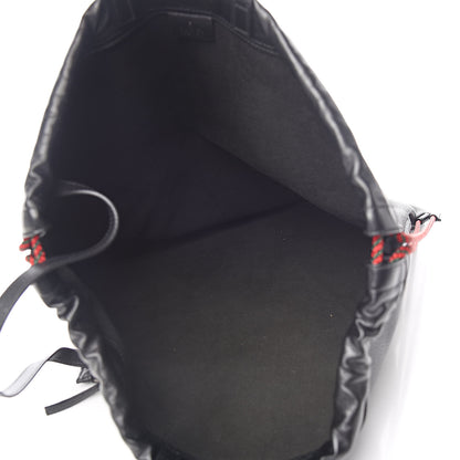 Gucci Calfskin Logo Drawstring Backpack Black 8 of 11