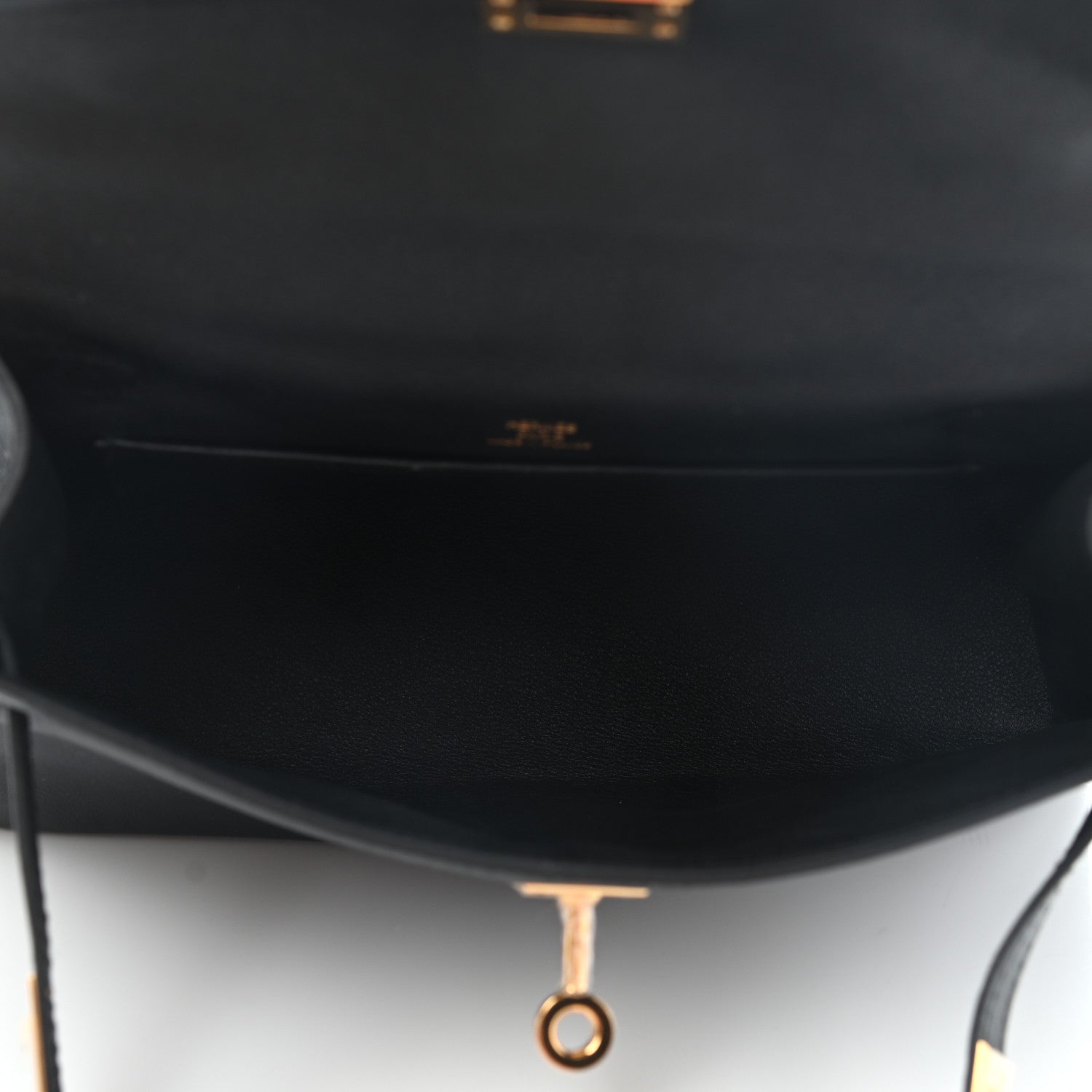 Hermes Swift Kelly Pochette Clutch Black 5 of 9