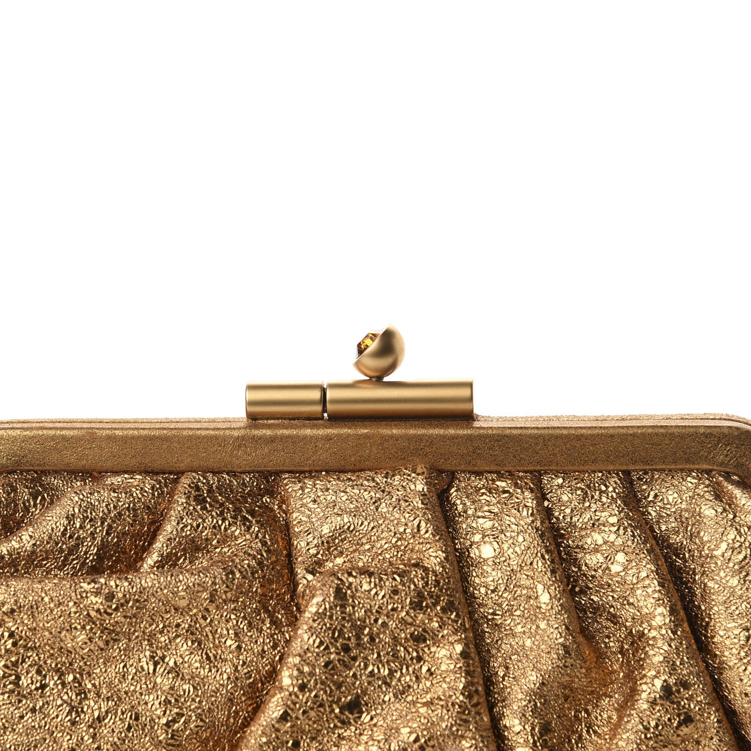 Chanel Metallic Crackled Calfskin Monte Carlo Clutch Gold 11 of 11