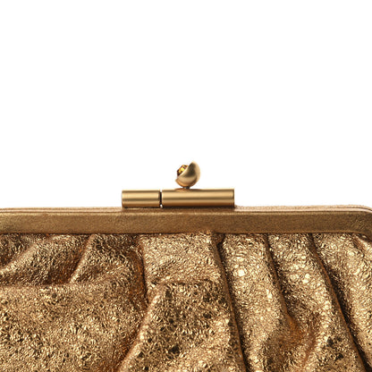 Chanel Metallic Crackled Calfskin Monte Carlo Clutch Gold 11 of 11
