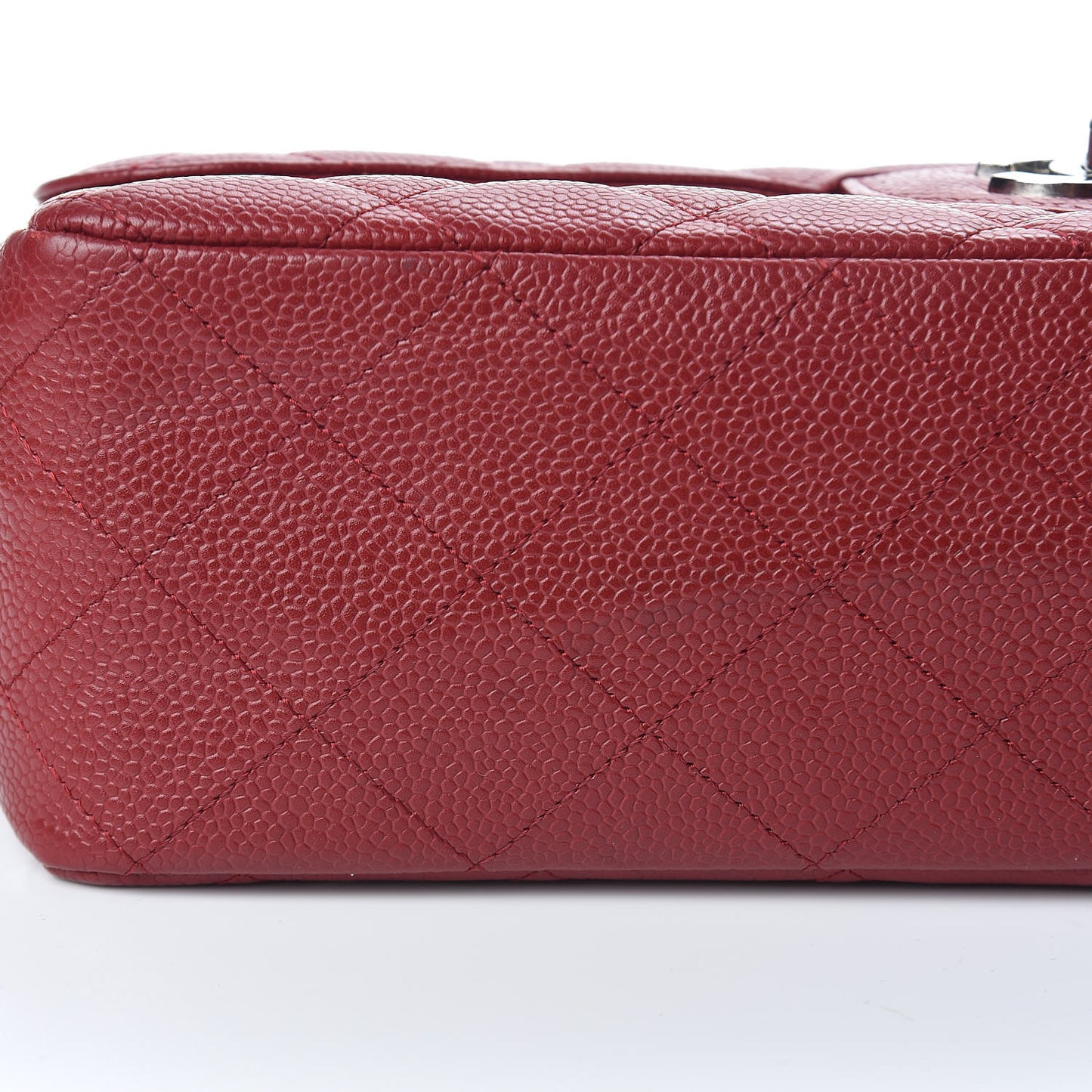 Caviar Quilted Jumbo Single Flap Red