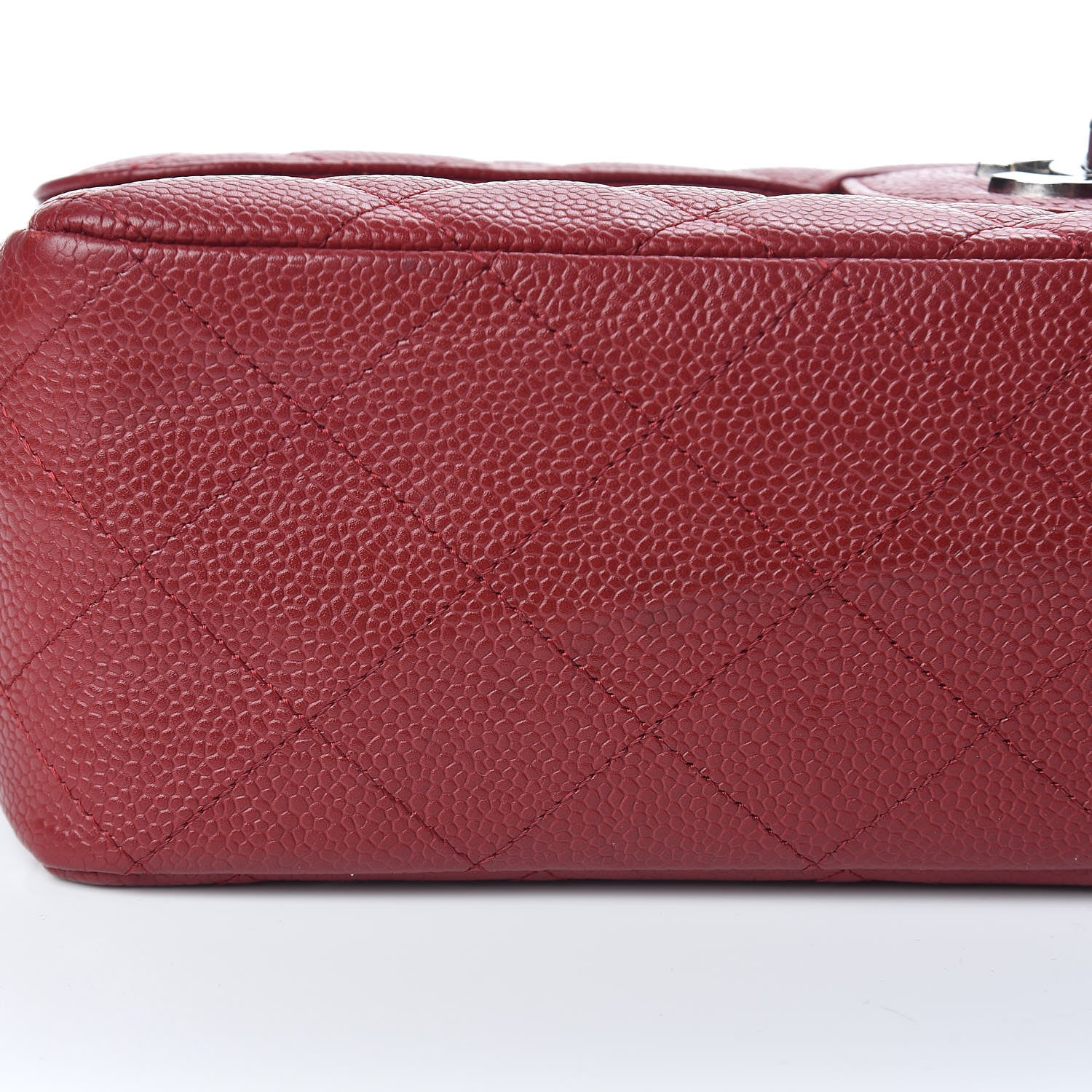 Chanel Caviar Quilted Jumbo Single Flap Red 11 of 12