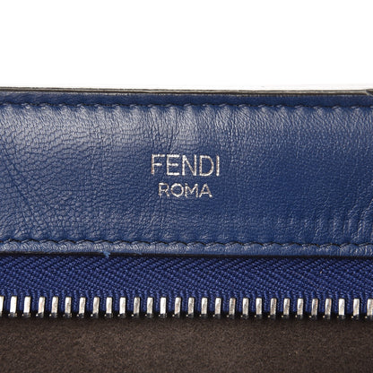 Fendi Shiny Nappa Trapuntata Small DotCom Click Chain Satchel Blue 9 of 12