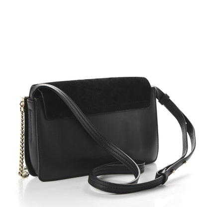 Chloe Suede Calfskin Small Faye Shoulder Bag Black 3 of 9