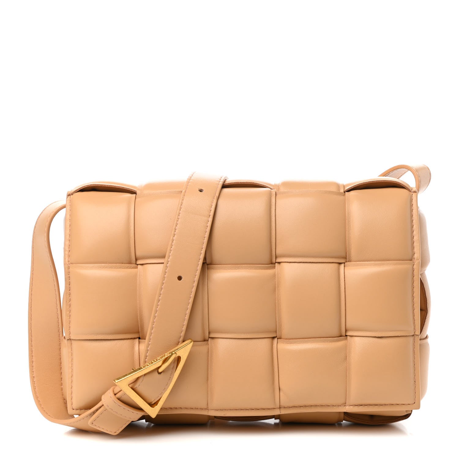 Bottega Veneta Nappa Maxi Intreccio Padded Cassette Crossbody Bag Almond 1 of 9