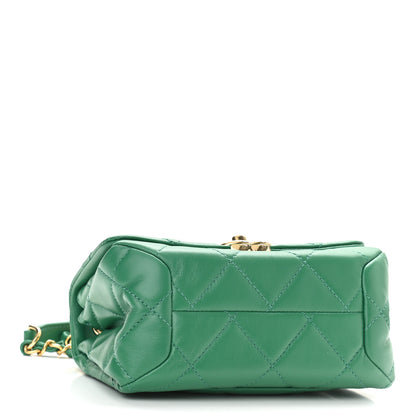 Chanel Lambskin Quilted Mini Color Match Flap Green 4 of 11