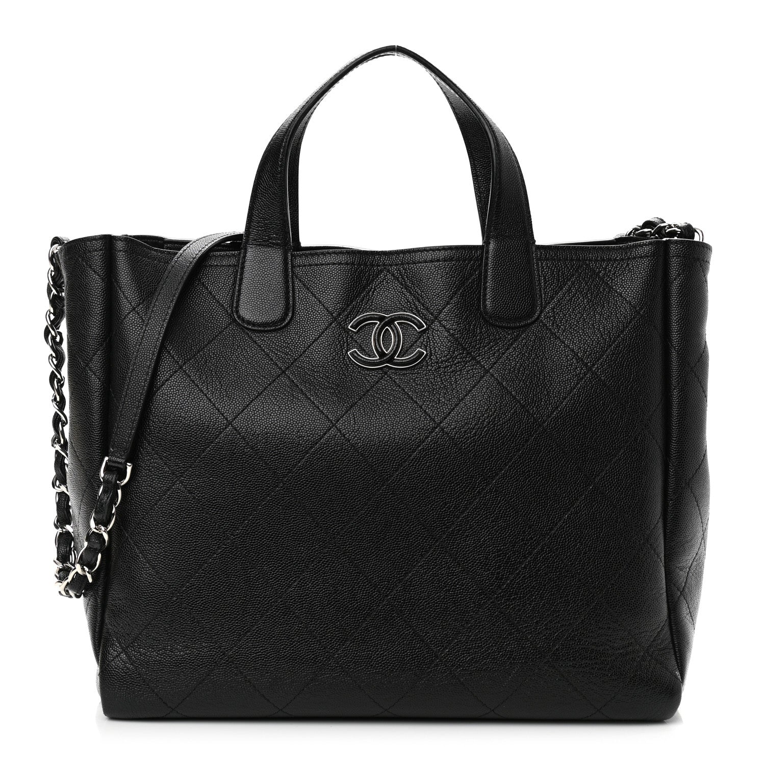Chanel Caviar Stitched Medium Lady Coco Shopping Tote Black 1 of 13